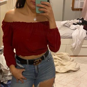 Pac Sun Off The Shoulder Crop Top